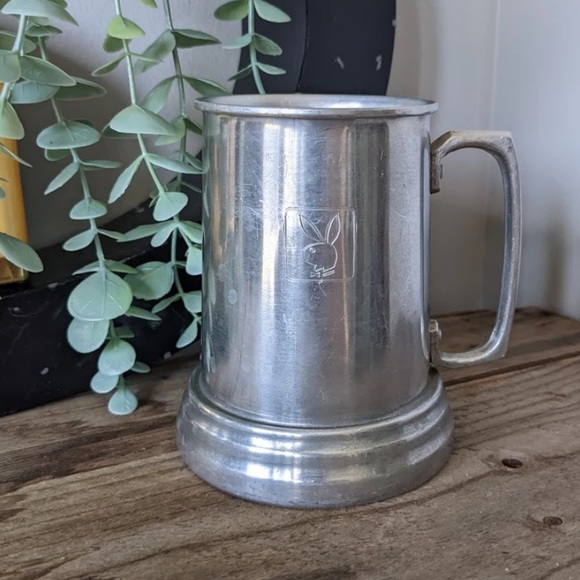 Playboy Club - Vintage Metal Beer Mug/Stein/Tankard with Glass Bottom 1960’s - Picture 2 of 7